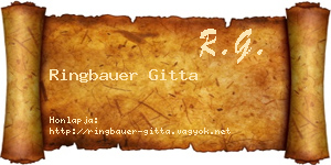 Ringbauer Gitta névjegykártya
